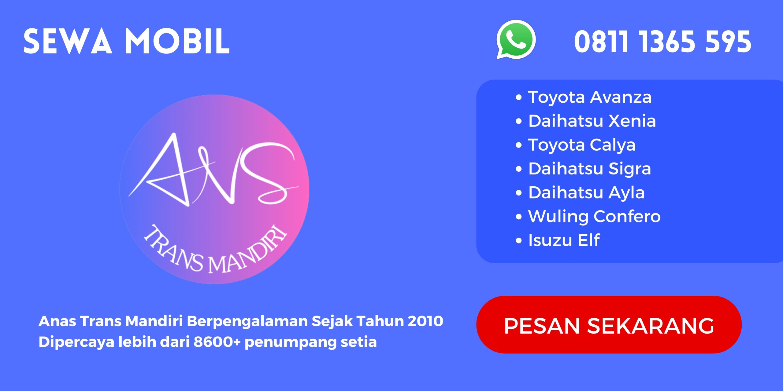 Sewa Mobil - Banner Anas Trans Mandiri
